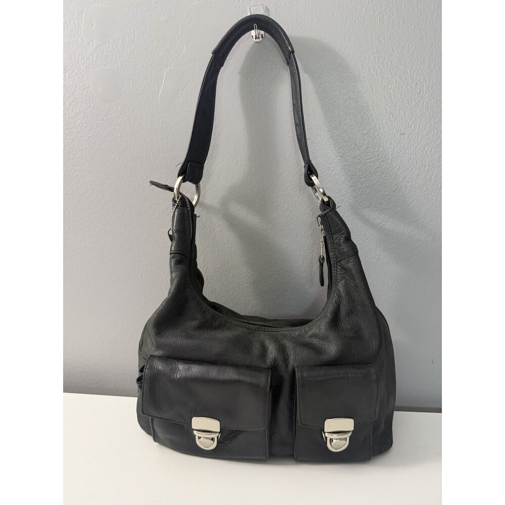 CORONADO LEATHER CO Black Shoulder Bag Hobo Purse CCW Pocket & G4 Holster
